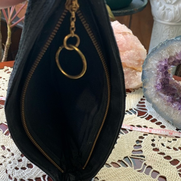 Vintage Black Cordé Clutch Evening Bag - Picture 5 of 6